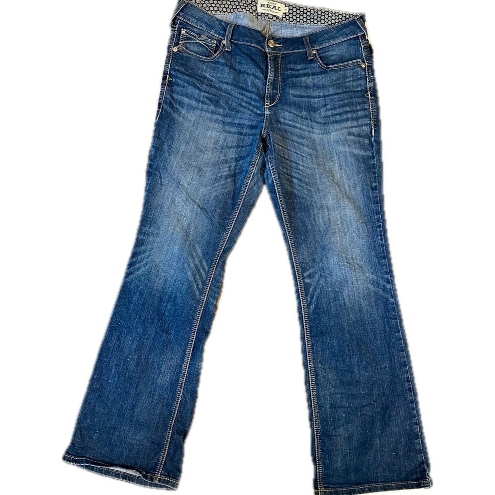 Ariat Real Rosa Jeans Perfect Rise Bootcut Stretch, 34R, Ranch Ride Rodeo - Picture 5 of 16
